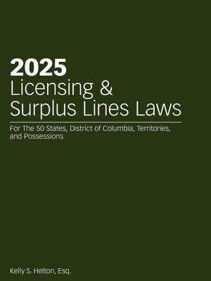 cover image of 2025 Licensing & Surplus Lines Laws